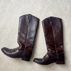 Frye Dark Brown Leather Boots